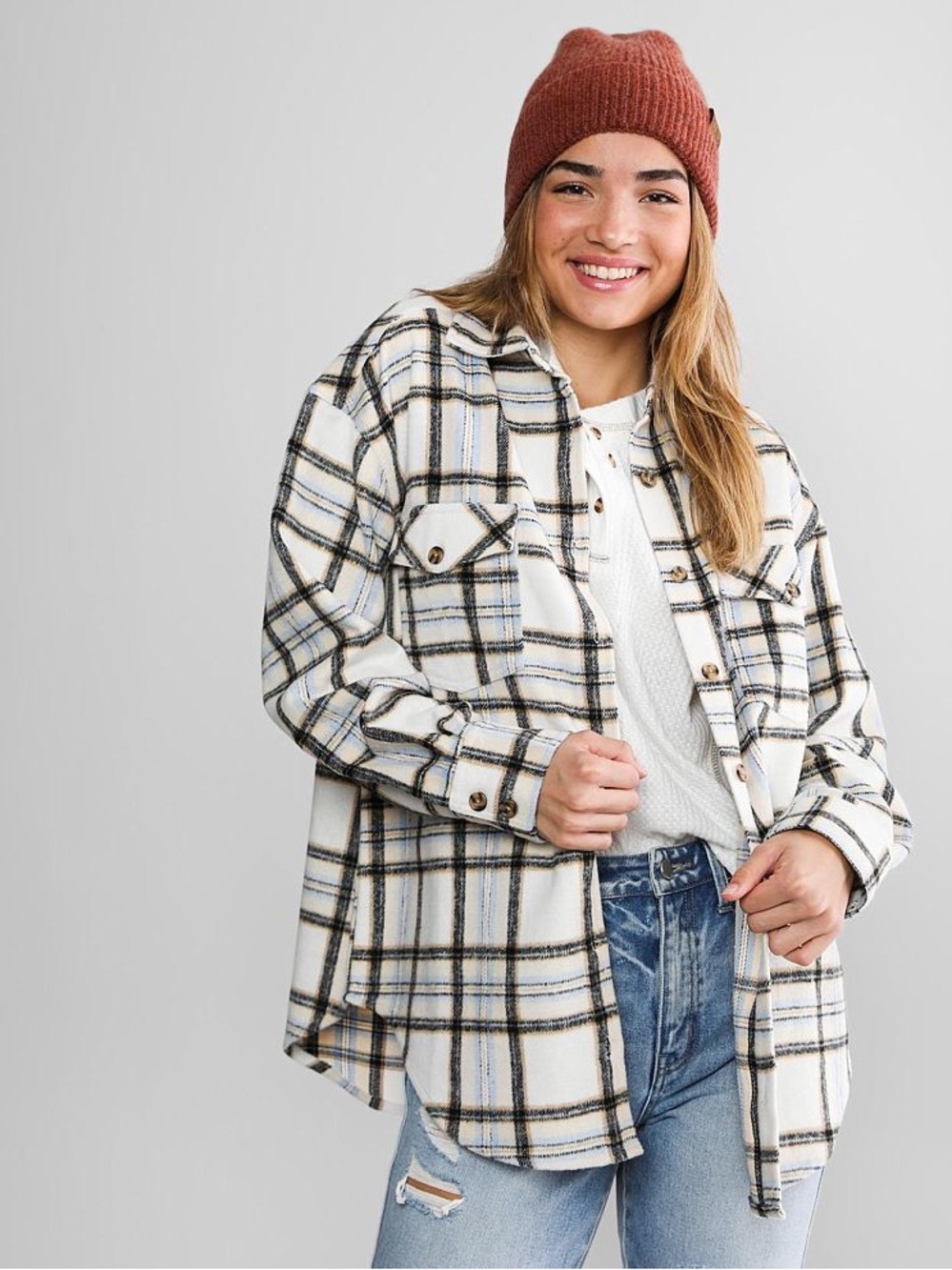 BKE Brushed Knit Flannel Shirt